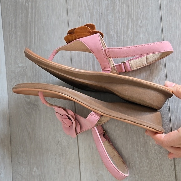 Soul Naturalizer Pink Floral Women's Sandals Bow Flower Shoes Sz 9.5M - Picture 7 of 10